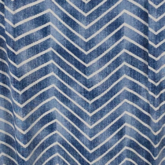 Love On A Hanger Blue Chevron Hi Lo Crocheted Cap Sleeve Blouse Plus Size 2X - Picture 10 of 13